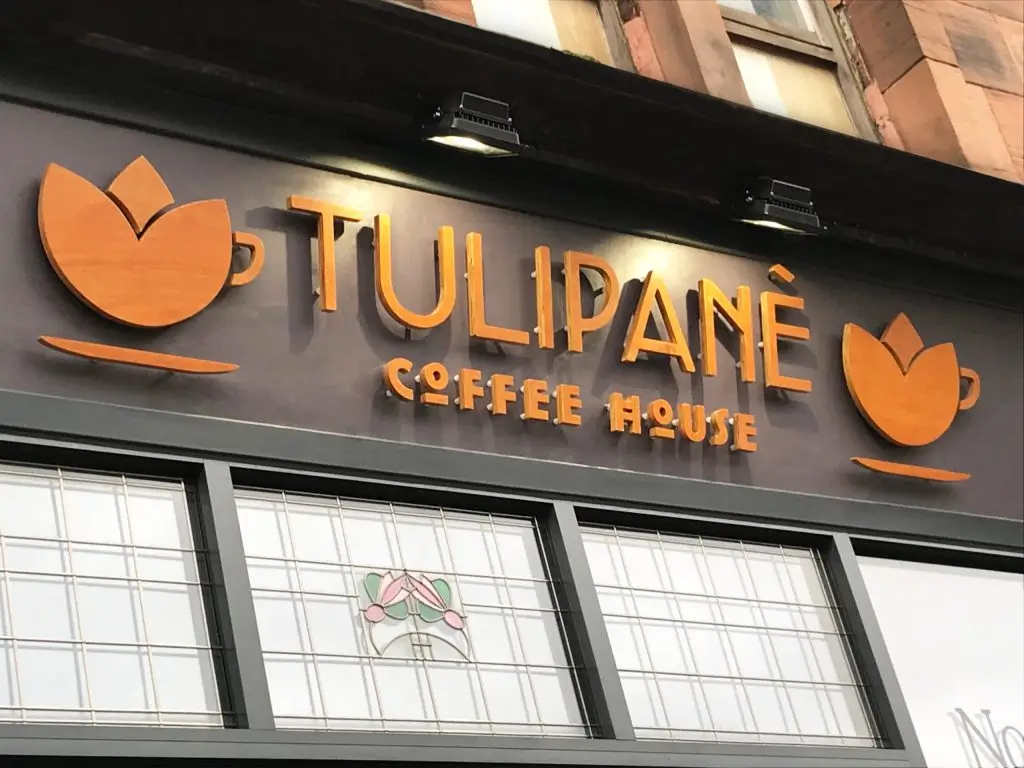 Tulipane Coffee Shop Sign