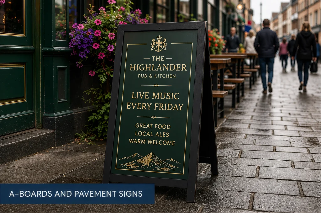 Pub street A-board